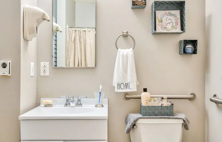 Bathroom at American House Hendersonville Senior Living